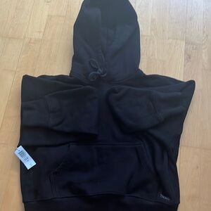 TNA BLACK COZY FLEECE BOYFRIEND FIT SMALL HOODIE